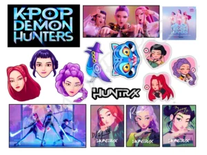 KPop Demon Hunters Edible Cake Toppers Icing Sheet