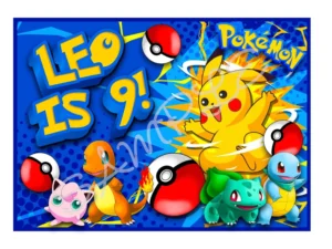 Pokemon Themed Costco/Asda Sized Edible Print Cake Topper