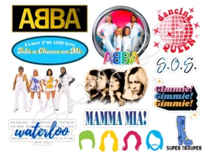 Abba Themed Edible Icing Sheet A4 Cake Toppers