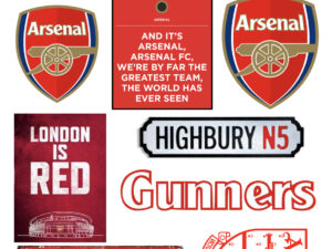 Arsenal Themed Edible Cake Toppers A4 icing sheet