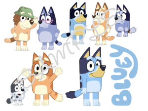 Bluey Themed Edible Icing Sheet A4 Cake Topper