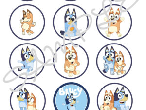 Bluey and Bingo Edible Icing Sheet A4 cupcake Toppers