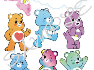 Care Bears Themed Edible Icing Sheet A4 Cake Toppers