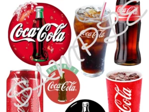 Coca Cola Themed Edible Icing Sheet A4 Cake Toppers