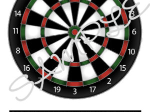 Dartboard Darts personalised Edible Icing Sheet A4 7.5inch Cake Topper