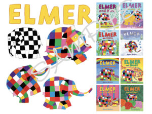 Elmer the Elephant Edible Icing Sheet A4 Cake Toppers