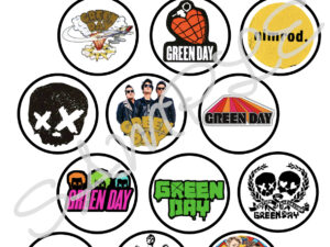 Green Day Edible Cupcake Toppers x 15 Icing Sheet A4