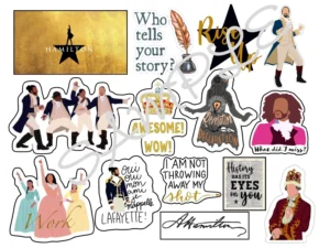 Hamilton musical Edible Icing Sheet A4 Cake Toppers