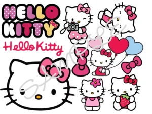 Hello Kitty Themed Edible Icing Sheet A4 Cake Toppers