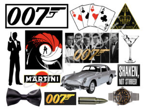 007 James Bond Themed Edible Icing Sheet A4 Cake Toppers