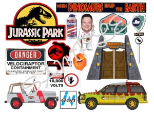Jurassic Park Themed Edible Icing Sheet A4 Cake Toppers