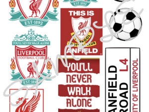 Liverpool football Themed Edible Cake Toppers A4 icing sheet