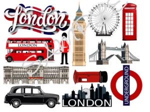 London Edible Icing Sheet A4 Cake Toppers
