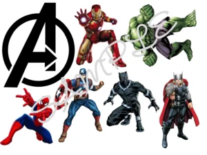 Marvel Avengers Superhero Themed Edible Icing Sheet A4 Cake Topper