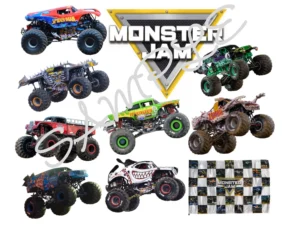 Monster Jam Edible Icing Sheet A4 Cake Toppers