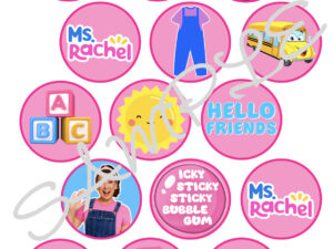 Ms Rachel Edible Icing Sheet x15 Cupcake Toppers