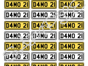 30x Personalised Number/License Plate Edible Cupcake Toppers 2.5" Icing Sheet A4