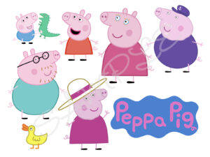 Peppa Pig Themed Edible Icing Sheet Cake Toppers A4 Sheet