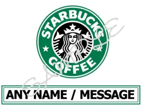 Personalised Starbucks Edible Icing Sheet A4 Cake Topper