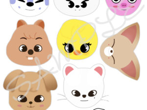 Stray Kids Skzoo Character Themed Edible Cake Toppers A4 Edible Icing Sheet