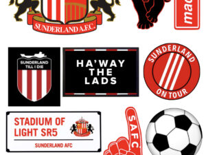 Sunderland AFC Themed Edible Cake Toppers A4 icing sheet