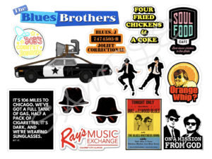 Blues Brothers Themed Edible Icing Sheet A4 Cake Toppers