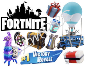 Fortnite Themed Edible Icing Sheet A4 Cake Toppers