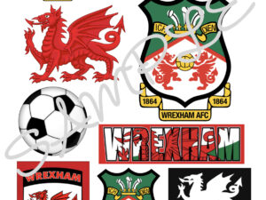 Wrexham AFC Themed Edible Cake Toppers A4 icing sheet