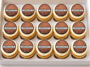 Coronation Street Themed Edible Cupcake Toppers x15 5cm Round Icing Sheet