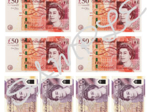 £ Note Sterling English Money Edible Cake Toppers A4 Icing Sheet