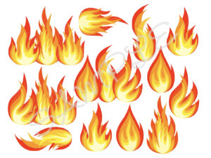 Flames / Fire Edible Icing Sheet A4 Cake Toppers