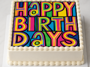 Happy Mondays Themed Happy Birthdays Edible Cake Topper 7" Square Icing Sheet A4