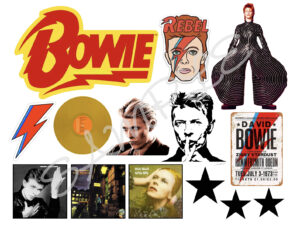 David Bowie Themed Edible Icing Sheet A4 Cake Toppers
