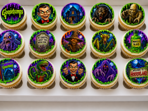 Goosebumps x15 cupcakes Edible Icing Sheet A4 Cake Toppers