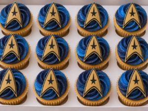 Star Trek Starfleet badge x16 cupcake toppers Edible Icing Sheet A4