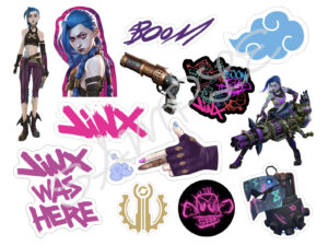 Jinx Arcane Theme Edible Cake Toppers A4 Icing Sheet