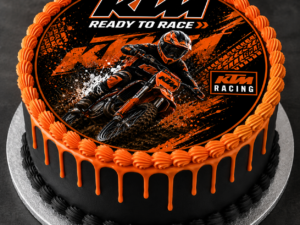 KTM inspired 7.5inch Edible Icing Sheet A4 Cake Topper