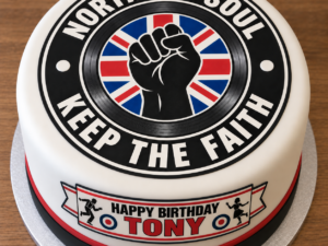 Personalised Northern Soul 7.5inch Edible Icing Sheet A4 Cake Topper