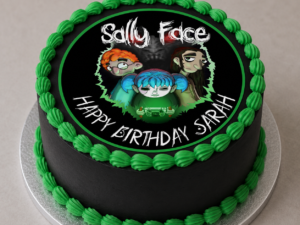 Personalised Sally Face 7.5" Round Edible Cake Topper
