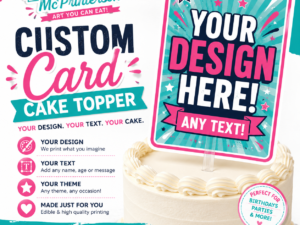 Card Custom Cake Topper