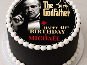 Personalised Godfather inspired 7.5inch Edible Icing Sheet A4 Cake Topper