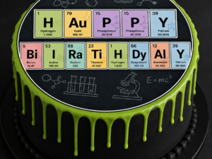 Science Periodic table 7.5inch Birthday Edible Icing Sheet A4 Cake Topper