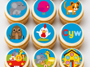 Cyw a'i Ffrindiau Themed Edible Cupcake Toppers x15 5cm Edible Icing Sheet A4