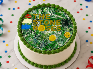 The Stone Roses Themed 7.5" Round Edible Icing Sheet A4 Cake Topper